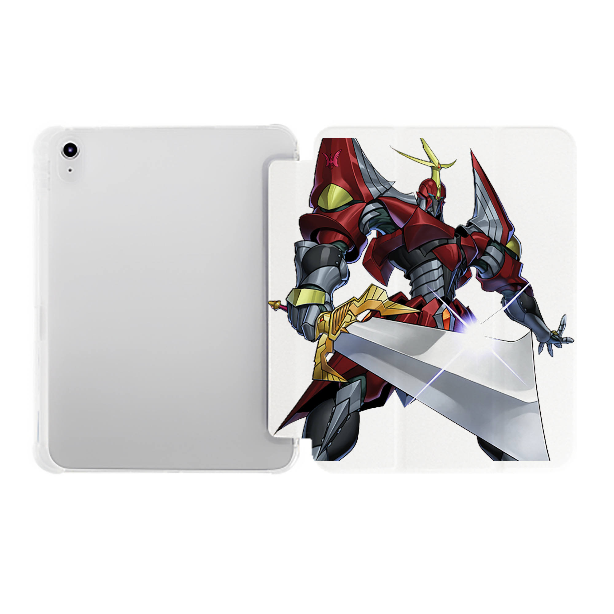 （画像用） 遊☆戯☆王 Yu-Gi-Oh! IPad ケース ペン収納付き 三つ折りスタンド PUレザー×シリコン 対応機種9.5/10.5/10.9インチ